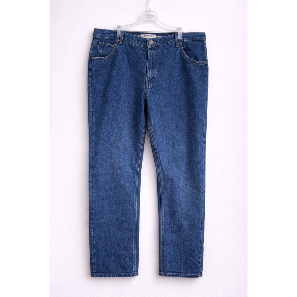 WRANGLER Jeans Mens‎ 40x32 Blue Denim Relaxed Fit Straight Leg Classic Workwear
